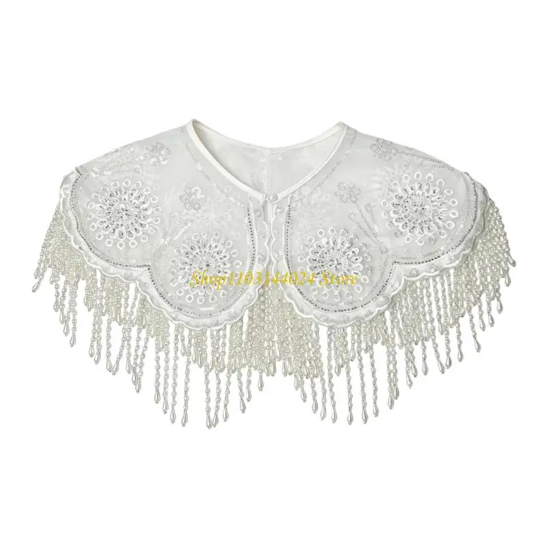 n5ke-elegante-vestido-mujer-con-cuello-desmontable-bordado-organza-blanca-y-flecos
