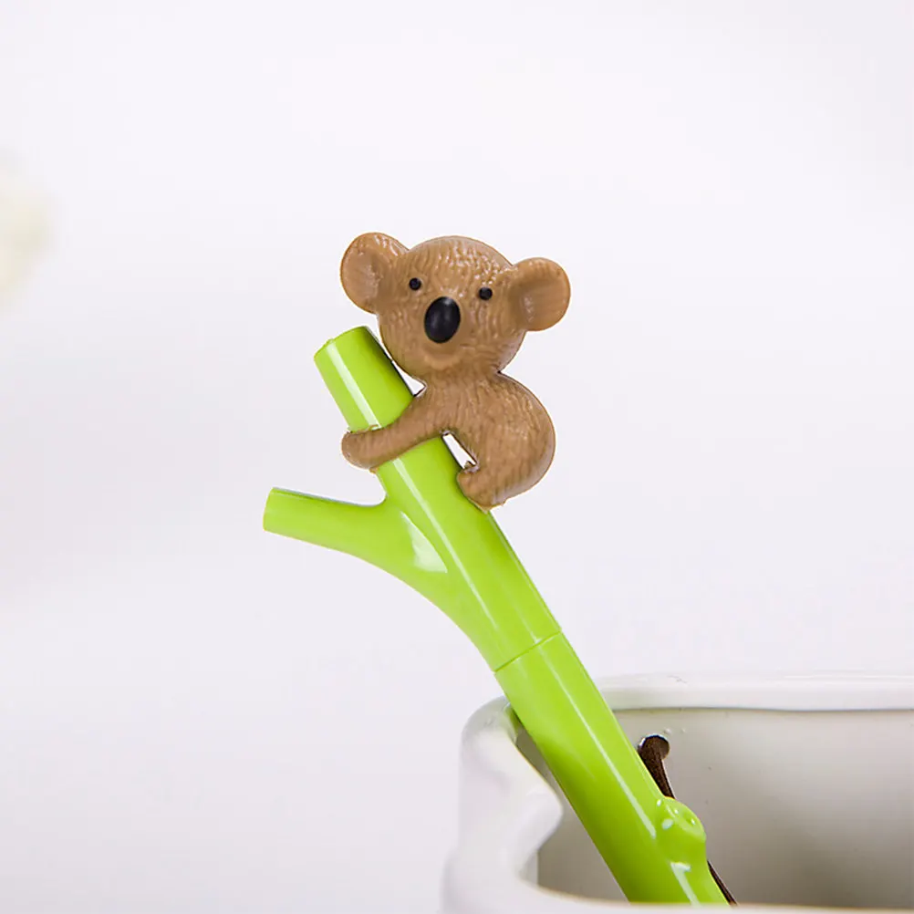 

3Pcs Koala Bear Gel Pens Cartoon Pens Dark Grey Khaki Light Grey Smooth Writing School Office Stationery Portable