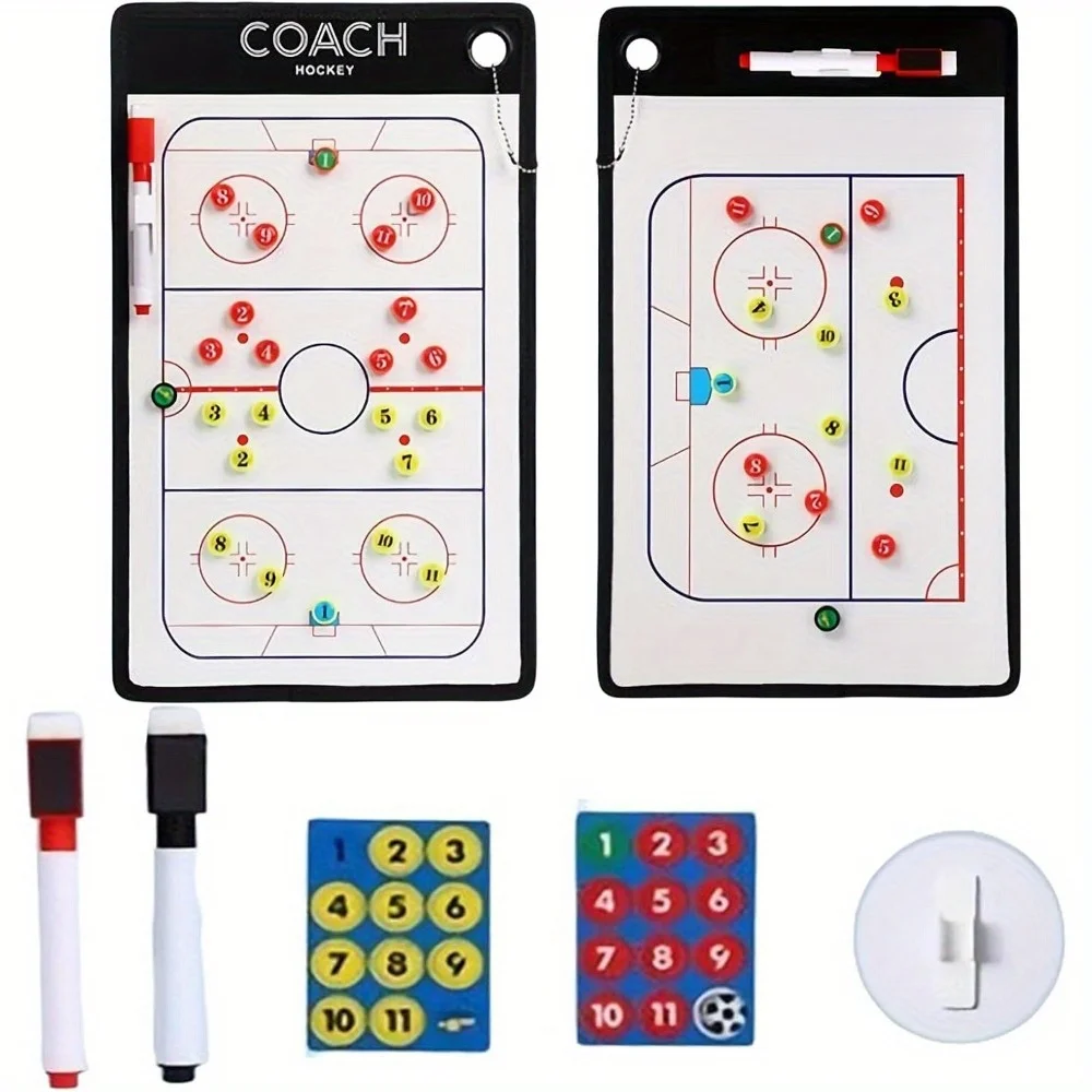 Ice Hockey Tactics Board Magnetic Coaching Board, Ice Hockey Equipment Christmas Ice Hockey Gifts for Men Father