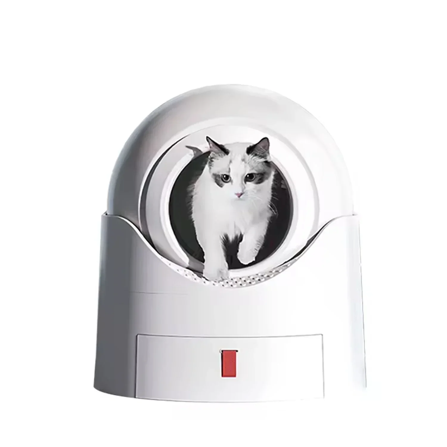 Semi-Automatic Cat Litter Pan Portable Quick Cleaner Semi-Automatic Cat Litter Box Anti-Odor with Litter Splash Bowl