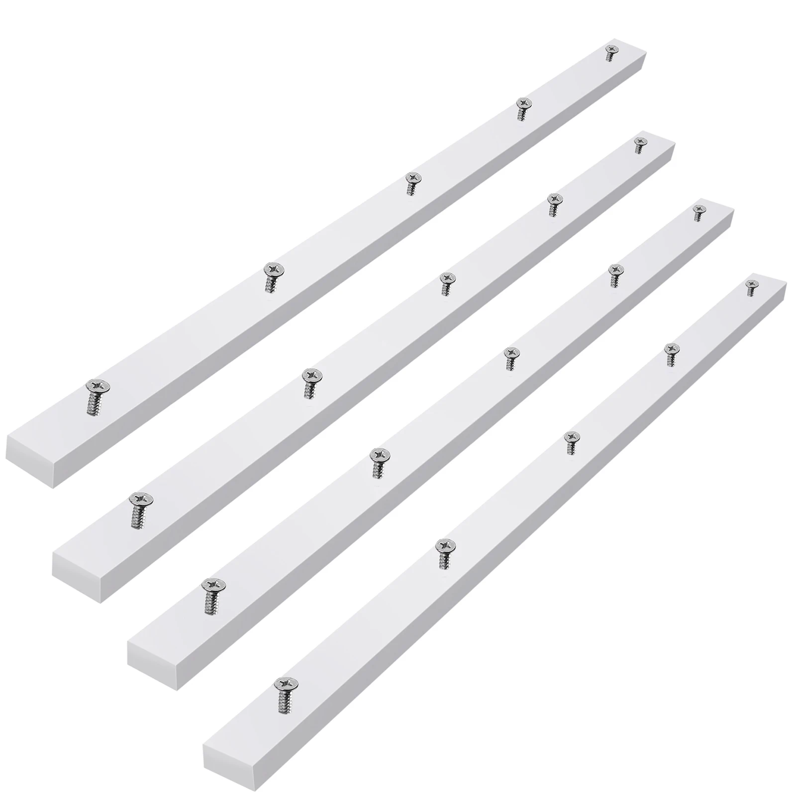 

4pcs Crosscut Sled for Table Saw, 3/4" x 2 1/2" x 17", Pre-Drilled with 10 Screws, for Clamp Fixtures or Miter Slots, Plastic