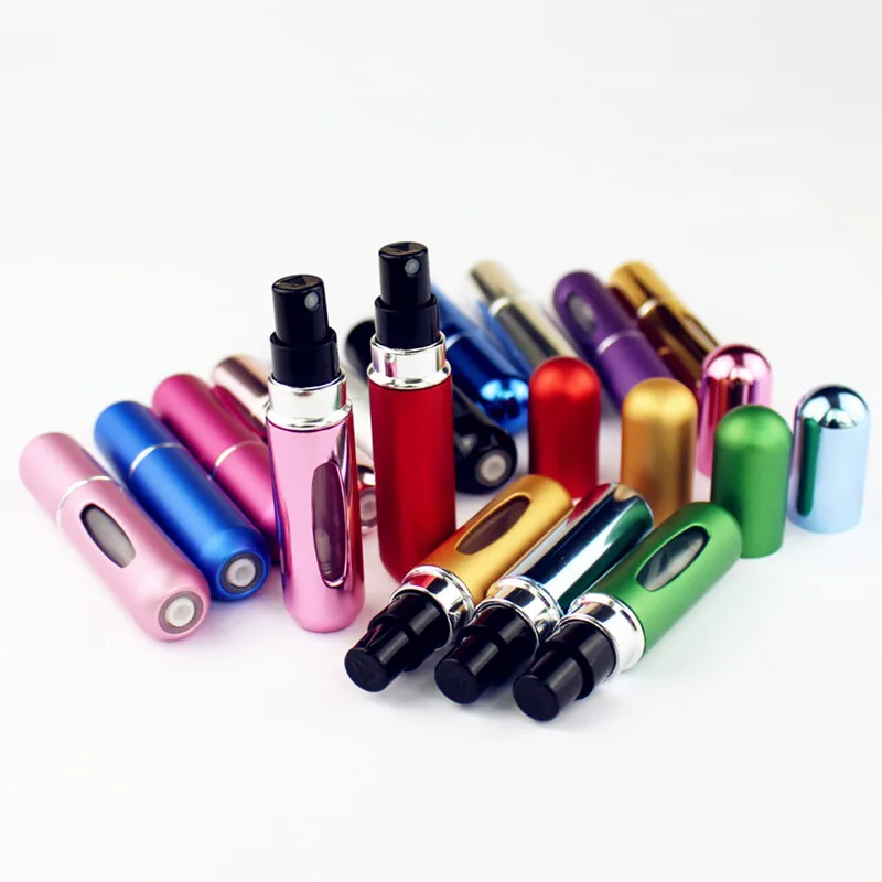 1PC Top Quality 5ml Small Perfume Bottle Mini Metal Sprayer Refillable Aluminum Parfume Atomizer Travel Size