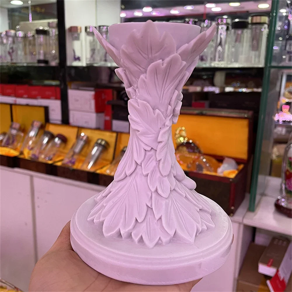 Crystal Ball Base Embos Carved Feather Resin Pendulum Stand Magic Ball Display Bracket Home Decoration