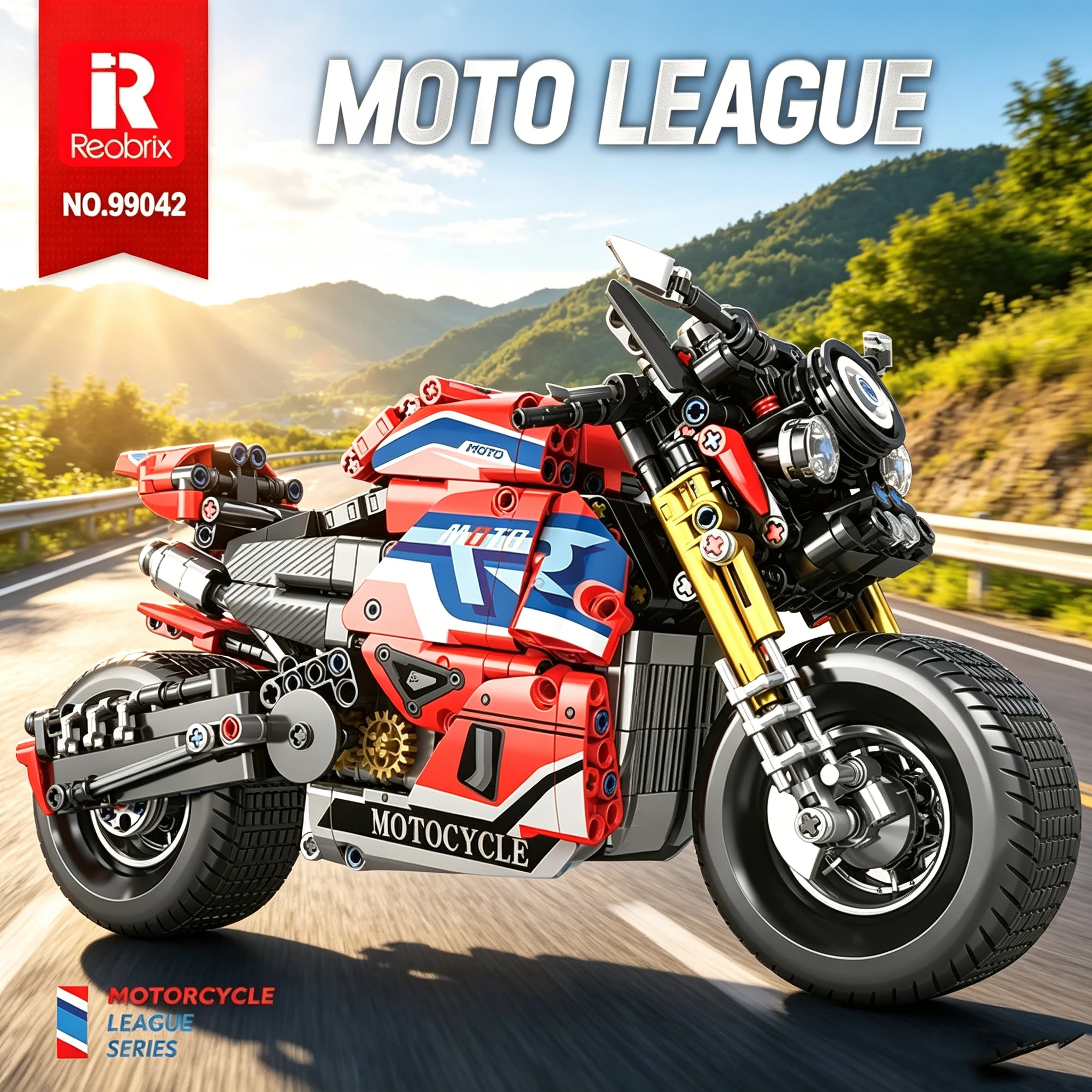 

943PCS Motor Bike Building Blocks Muscle Street Motorcycle Simulation Model Bricks Desktop Ornament Educational DIY Toy Gifts