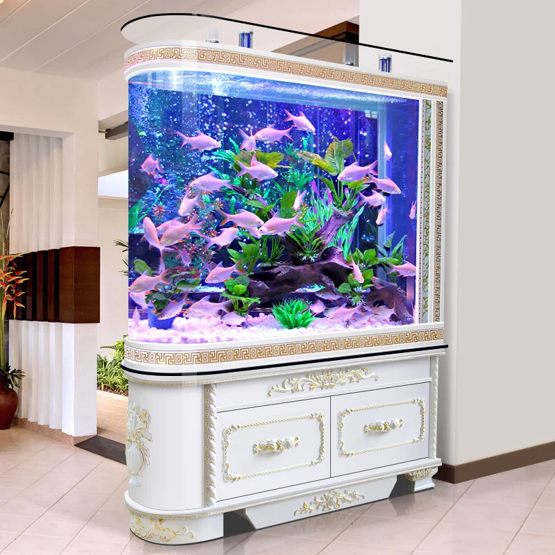 Bullet head ecological glass fish tank acrylic medium and large bar aquarium creative 1.2 meters