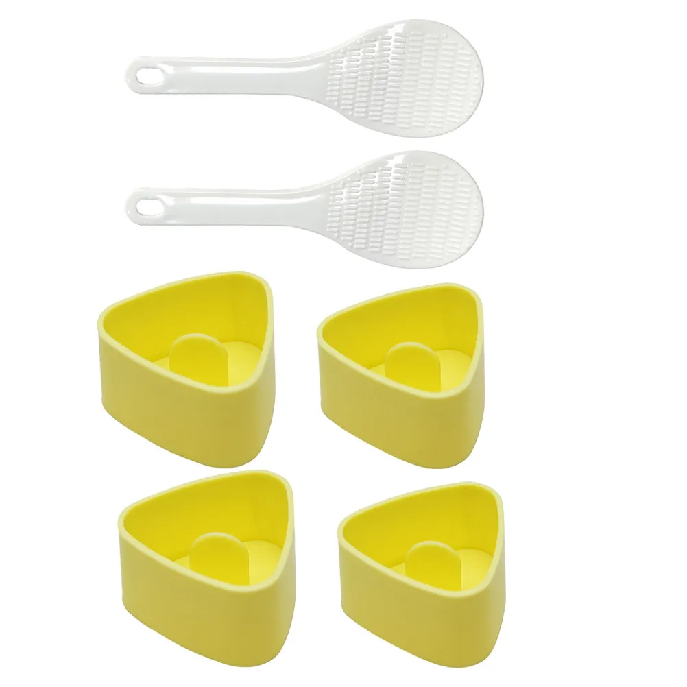 2Sets Rice Ball Moulds Sturdy DIY Sushi Making Tools Triangle Shape Onigiri Mold Home Kitchen Onigiri Making Tool
