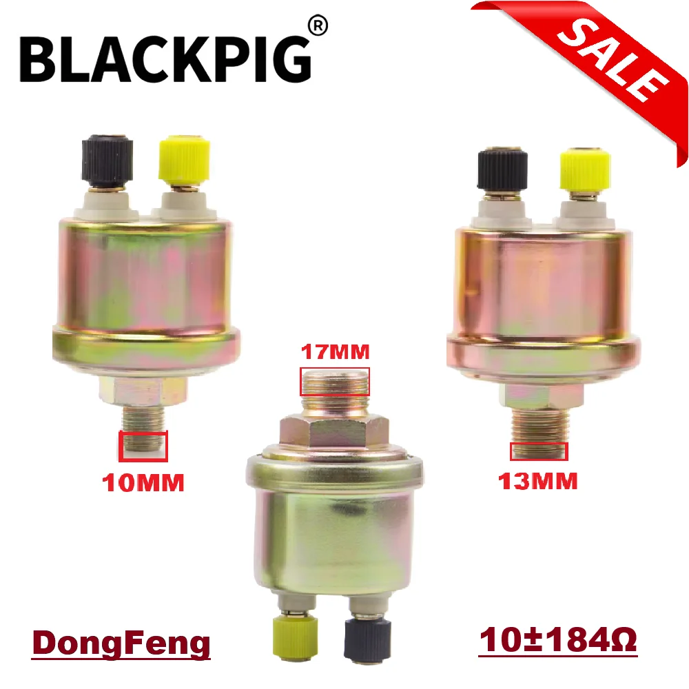 High quality Generator Oil Pressure Sensor 1/8NPT 1/4NPT 0 -10 Bars 10MM 13MM 17MM For Diesel Engine Parts 10±184 ohms