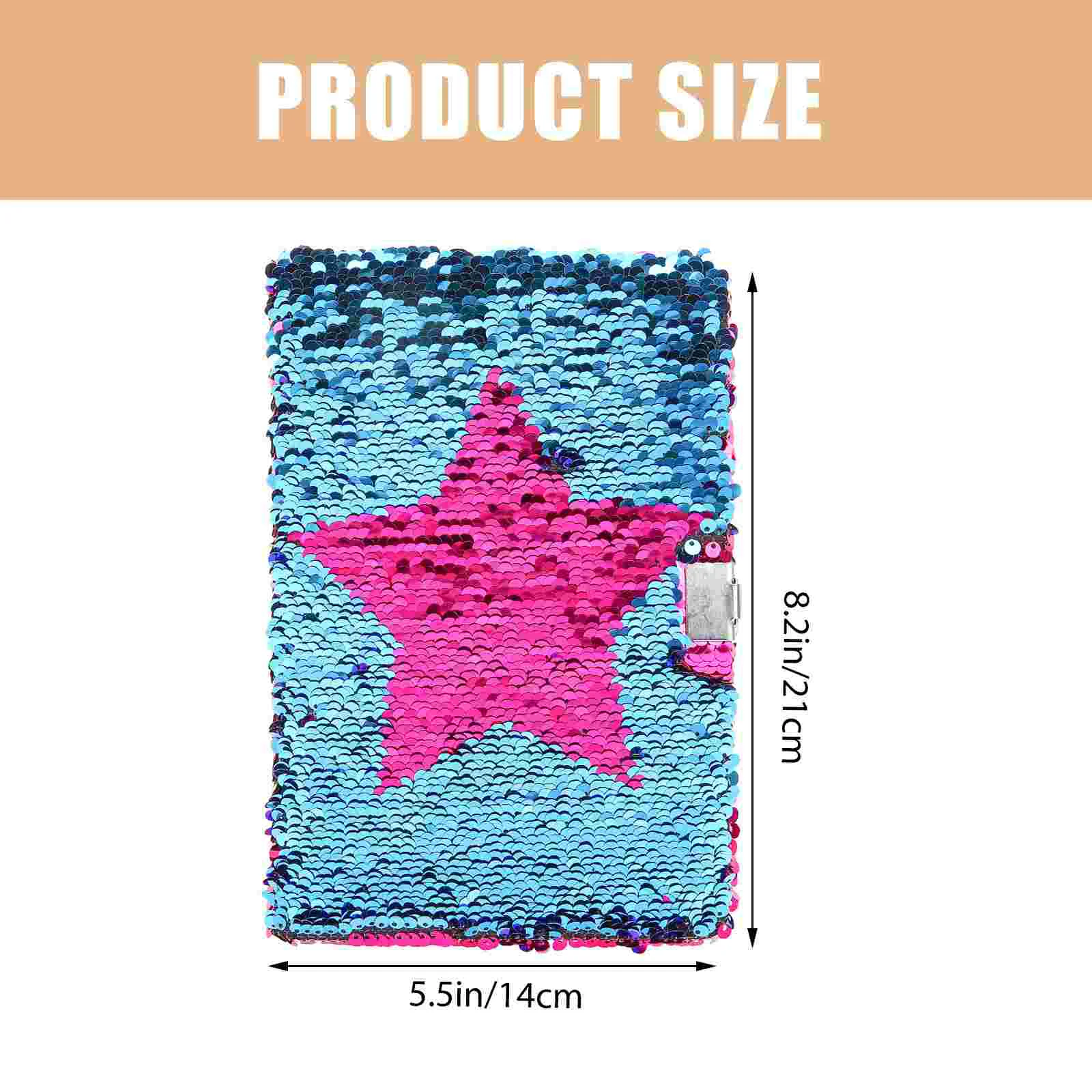 Celebrity Notebook Travel Notebooks for Taking Journal Girls Metal Star Sequins Journals Teen