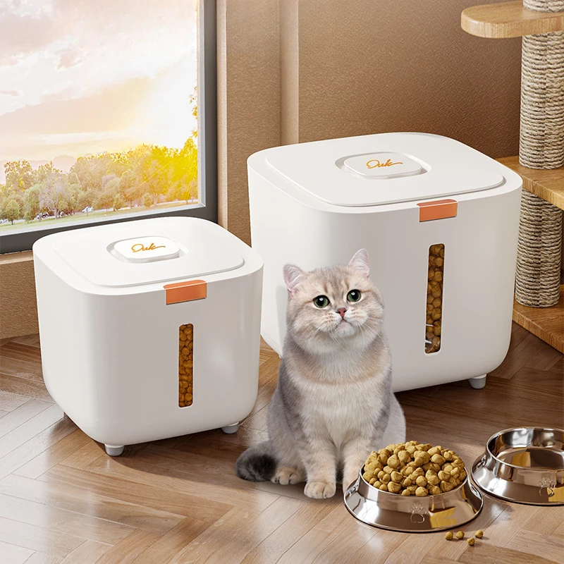 Cubo de almacenamiento de alimentos para perros grande, Cubo de almacenamiento de alimentos para mascotas, sello de alimentos, cubo seco para gatos a prueba de humedad, caja de almacenamiento, cajas de aperitivos para