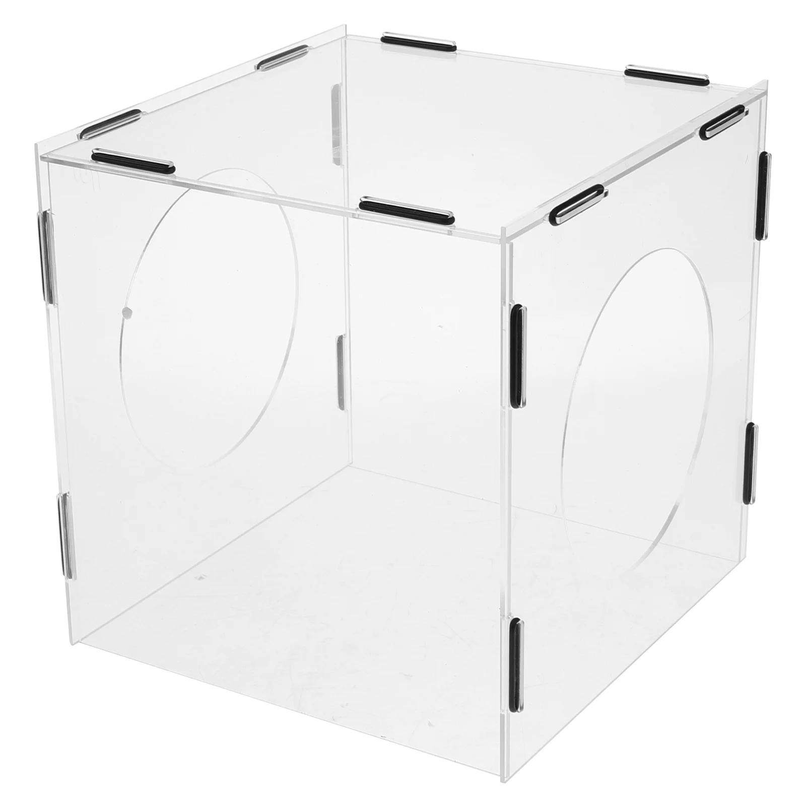 

Walnut Stone Polishing Box Acrylic Dustproof Cover Enclosed Grinding Dust Box Clear Transparent Acrylic Hood for Craft Polishing