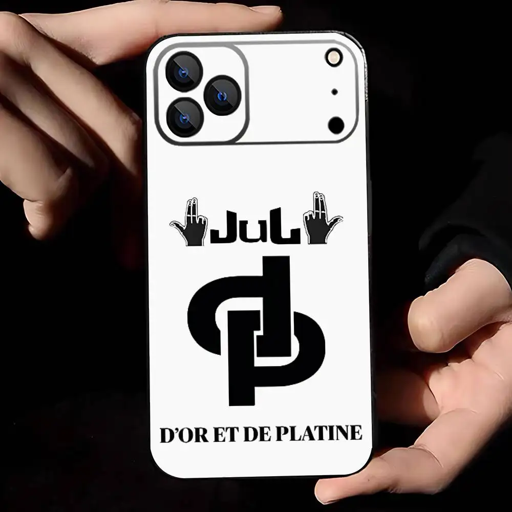 حافظة هاتف مغني الراب J-jul لهاتف آيفون 17,16,15,14,13,12,11,Pro,Max,Plus,E,Air,غطاء أسود واقٍ صغير #6