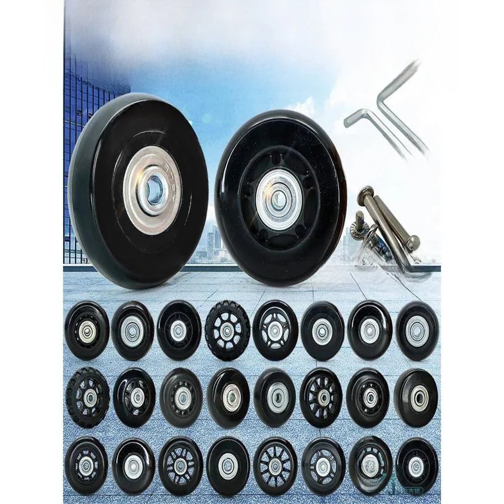 

Бесшумные резиновые колеса для чемоданов, дорожных сумок, женских сумок, фотокейсов, багажных кейсов, универсальные сменные колеса для путешествий