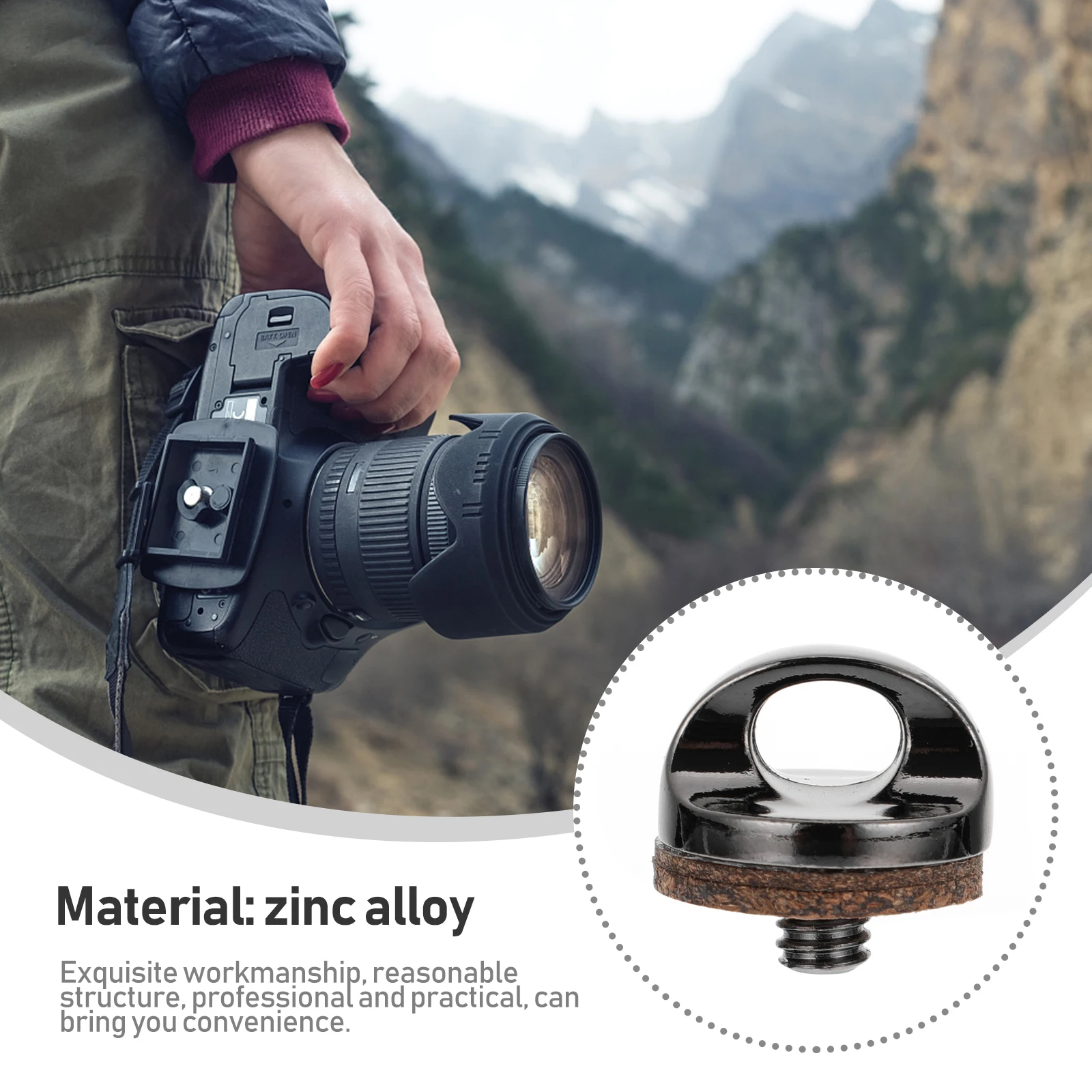 

4pcs Camera Double Shoulder Strap Accessories Zinc Alloy Screw Holder Wrist Fixing Washer Professional Photography Studio
