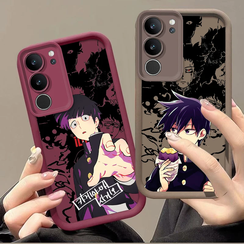 Mob Psycho 100 Anime Cartoon For Samsung Galaxy A14 A15 A13 A12 A31 A73 A81 A71 A51 Core Lite Eye Ladder Phone Case