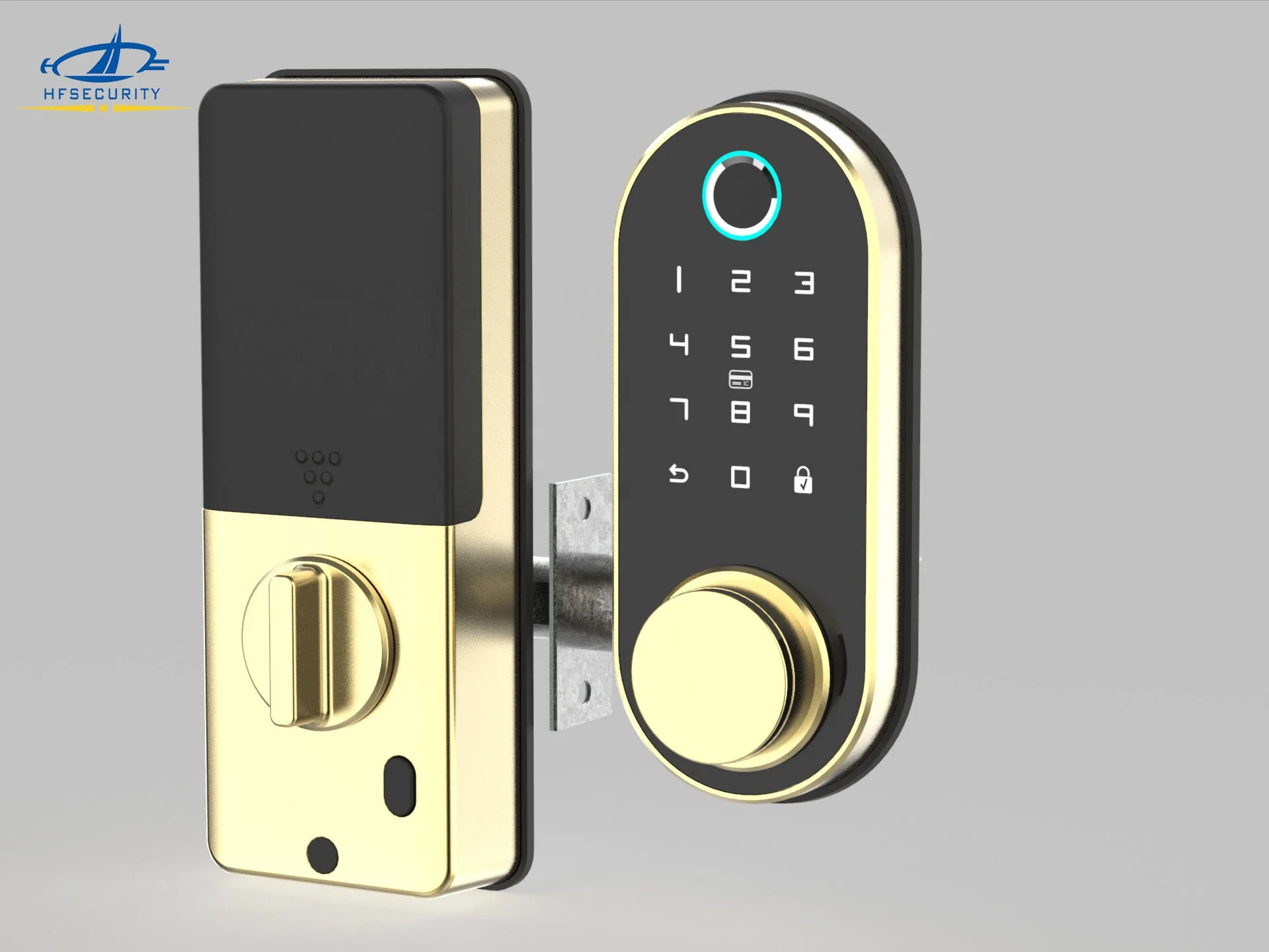 HF-BP03 Smart Door Lock deadbolt luxury fingerprint Door Lock with smart handle Free APP