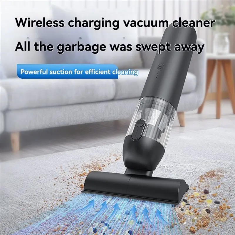 A84G-Wireless Charging Portable Vacuum Cleaner For Computer Keyboard And Car With Strong Suction And One-Button Dust Removal
