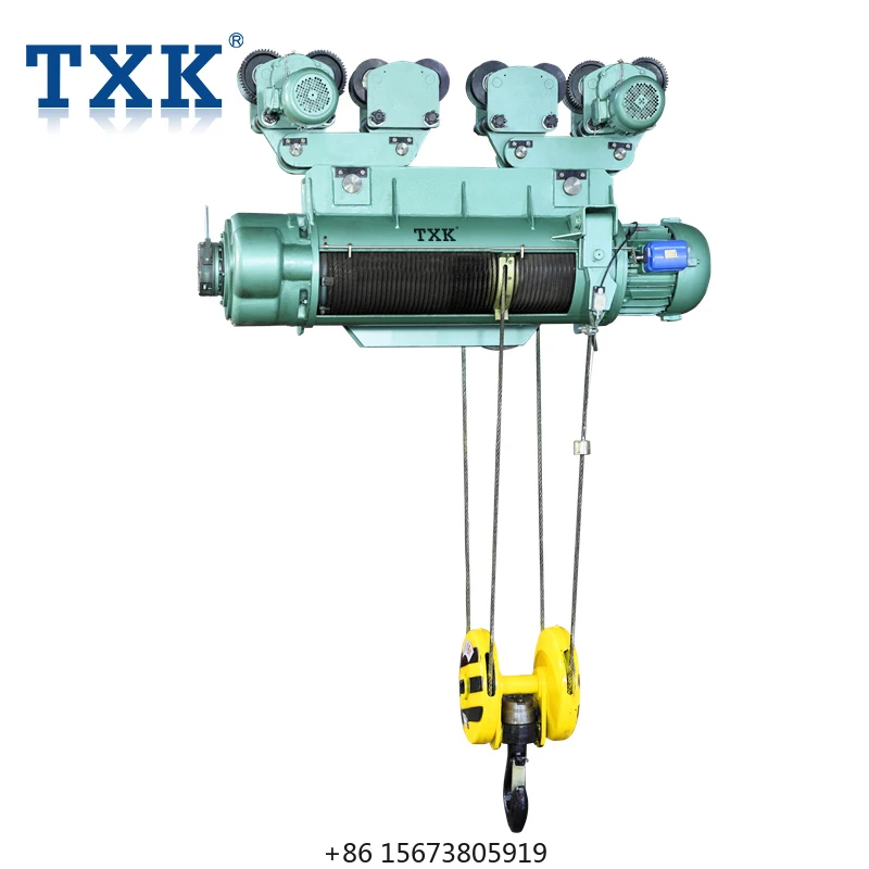 8T Single Speed CD1 Type Electrical Wire Rope Hoist with Electric Trolley 8 Ton with Pendant Control