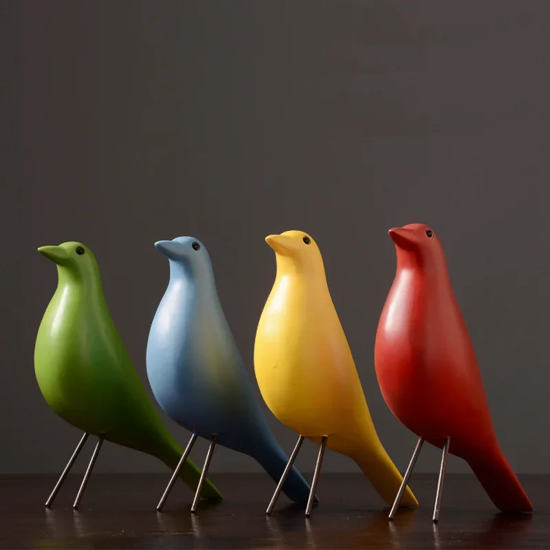 Resin Bird Ornament Home Decor Accessories Knickknacks Display Exhibit Decoration Crafts Statue Figurines Statuette Sculpture