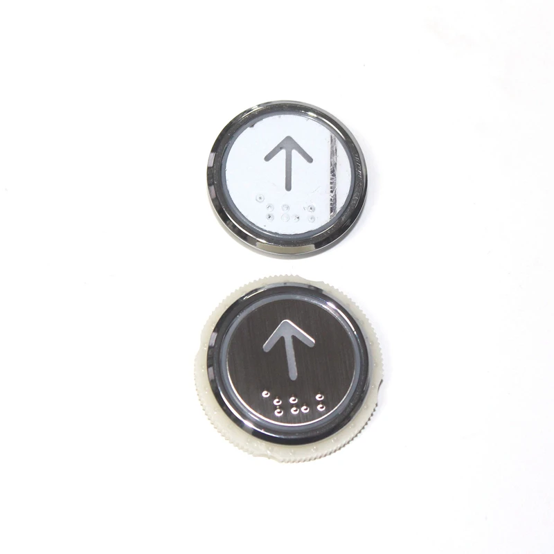 5pcs/lot Elevator A18 Outrippress Button With Blind Text Round Opening 34mm Lift Parts