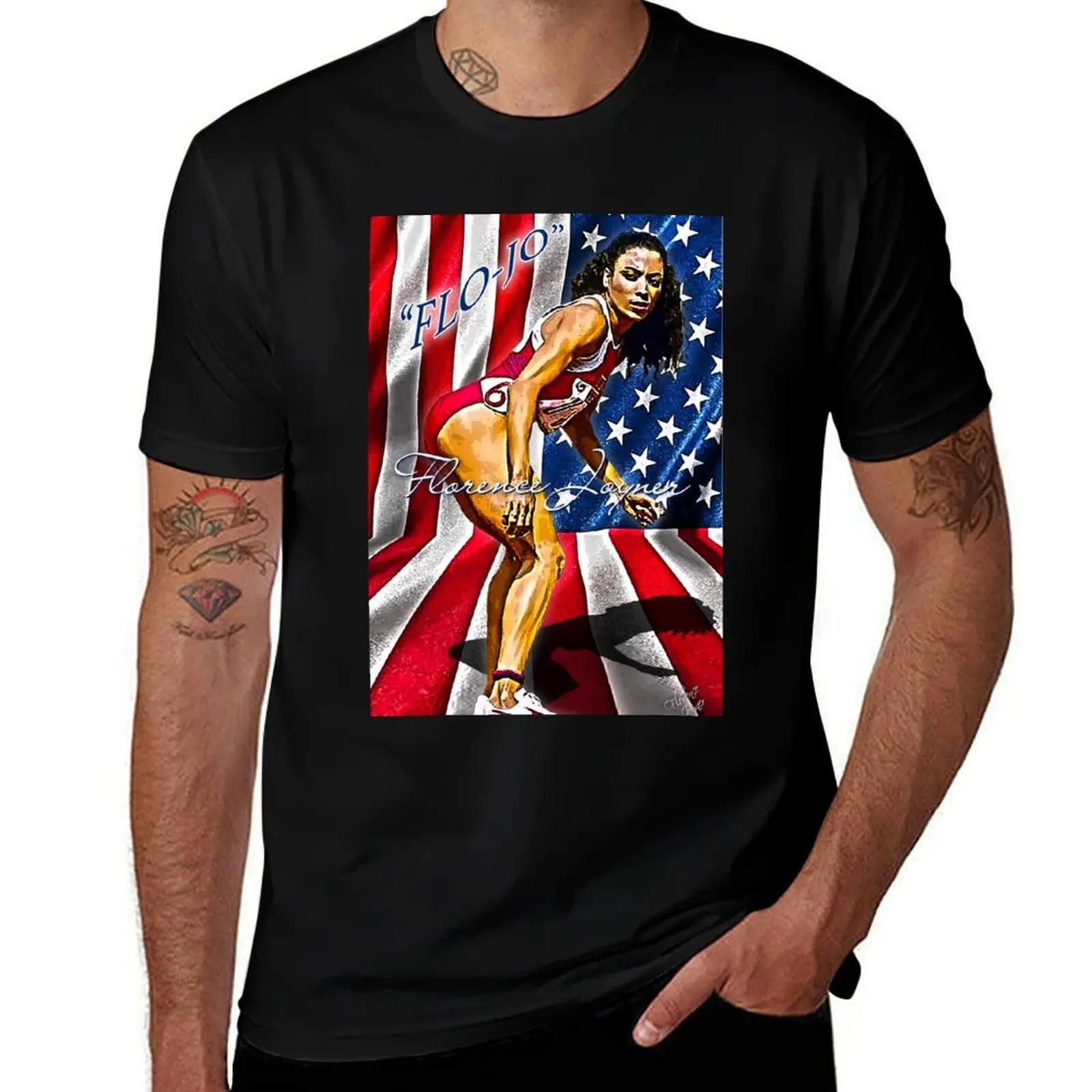 Florence G. Joyner Flo-Jo D-1 Shirt T-Shirt Work Wear Short Sleeve T-Shirt