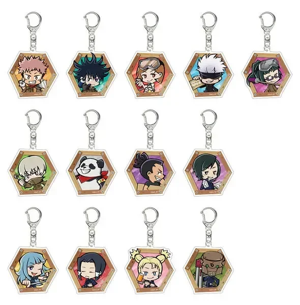 Anime Figure Itadori Yuji Kugisaki Nobara Fushiguro Megumi Key Ring  Commutative Type Acrylic Key Chain Model Plate Pendant