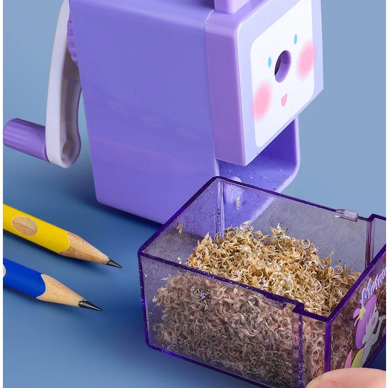 การ์ตูนดินสอ Sharpener อัตโนมัติ Feeding Manual Sharpeners เด็กของขวัญเครื่องเขียนโรงเรียนอุปกรณ์ F7247