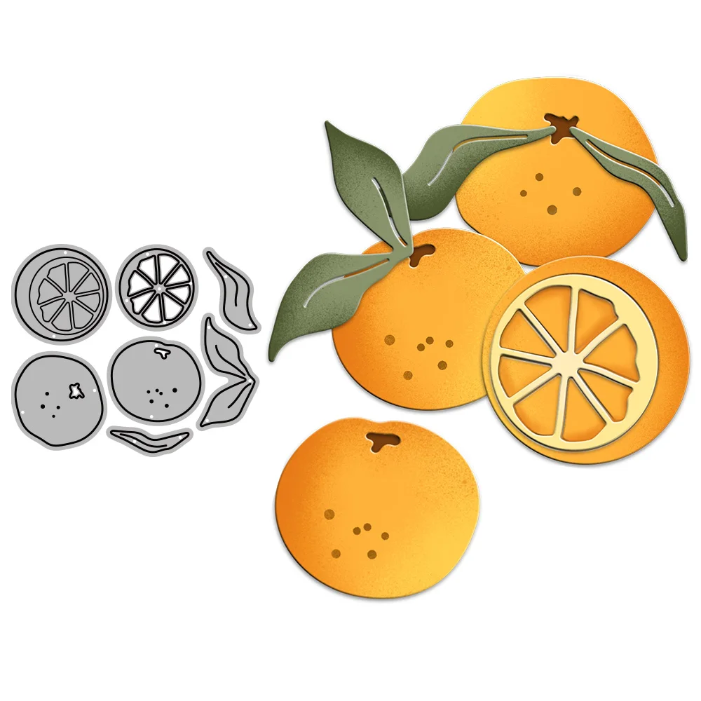 

MangoCraft Sweet Oranges Fruits Metal Cutting Dies Embossed DIY Scrapbooking Accessories Cut Dies For Cards Album Decor Gift