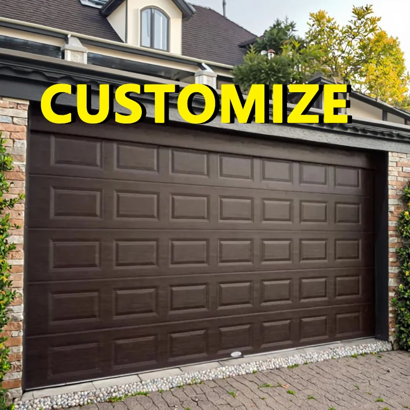 Any Size Custom Villa Heavy Duty Automatic Lift ELECTRIC ALUMINUM GARAGE DOOR Rustproof Weatherproof High Courtyard Entry Gate