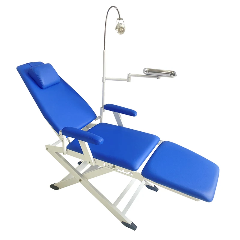 LK-A37C Pro كرسي De-ntal المحمول كرسي De-ntal في الهواء الطلق مع صينية المصباح كرسي المريض المحمول De-ntal