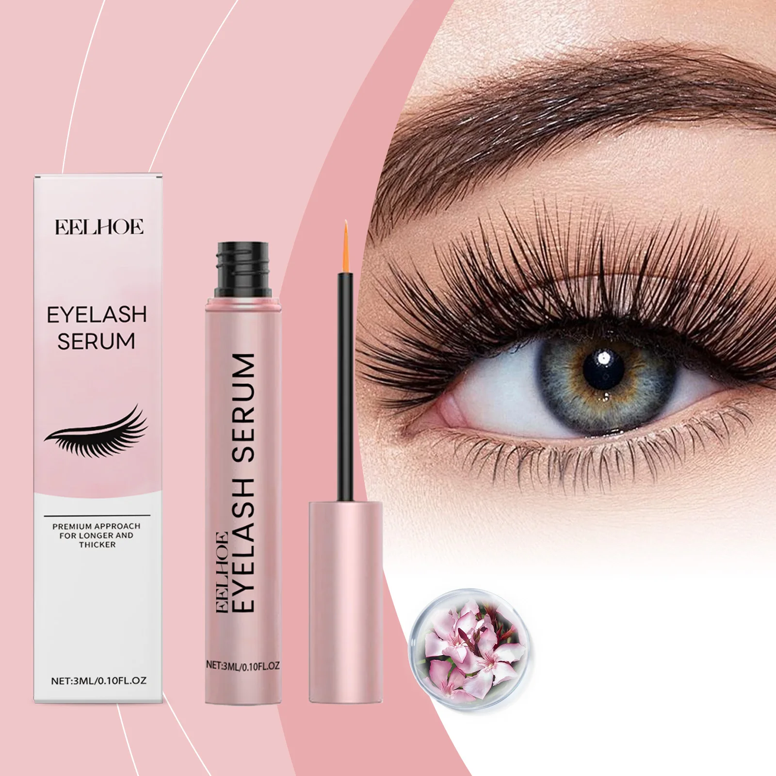 Eelhoe 속눈썹 성장 에센스 데일리 마일드 케어 천연 롱 래쉬 모이스춰 라이징 흘리기 감소 깊은 영양 아이 래쉬 로션
