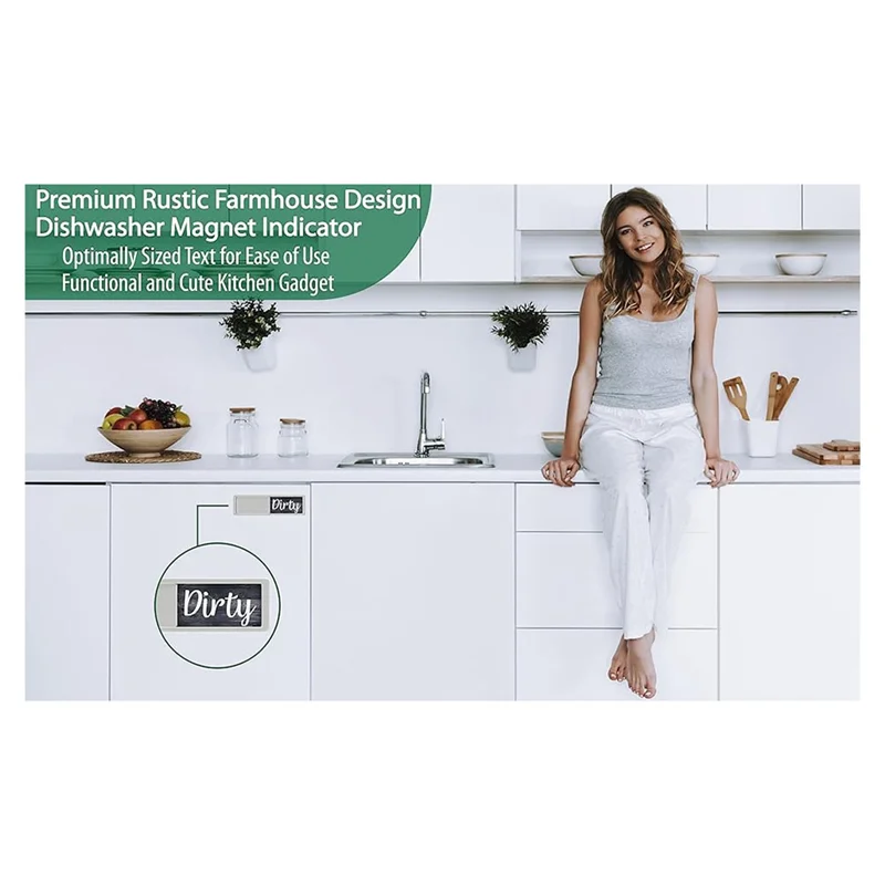 A75x ímã superior para máquina de lavar louça, sinal sujo limpo, indicador magnético universal forte para máquina de lavar louça para organização de cozinha