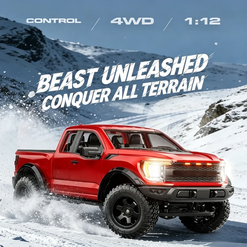 F150 1/20 4WD RC Off-Road Climbing Car 380 Strong Magnet Motor Independent Shock Absorption 2.4G Remote Control Drift Car Toy