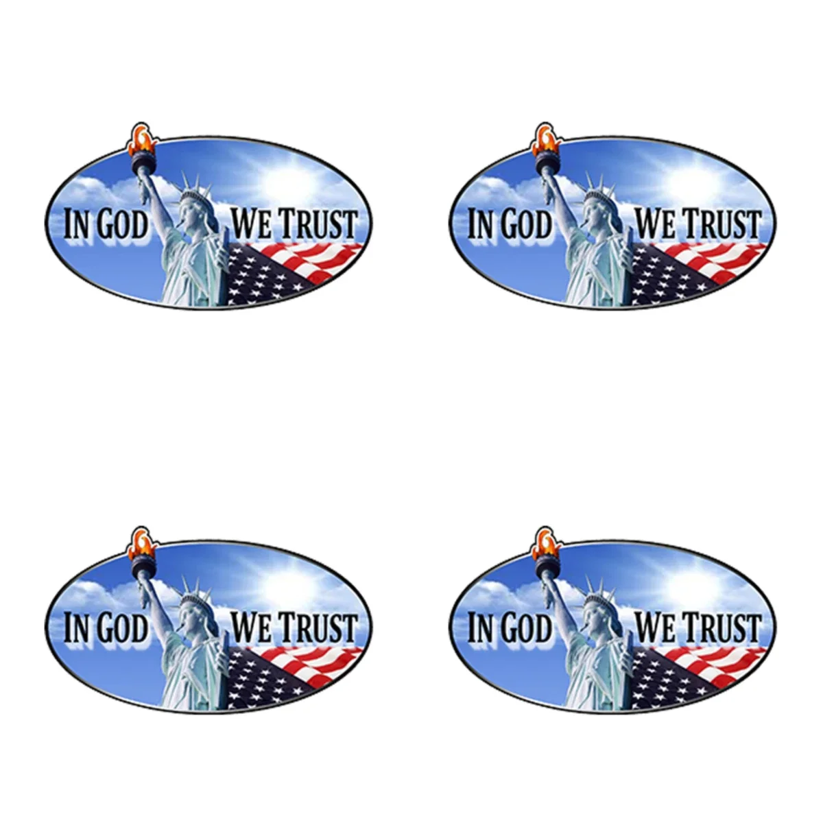 13cm X 7cm Funny Warning Sign Stickers for Car In God We Trust Vinyl Decal Stickers Car Waterproof KK PVC