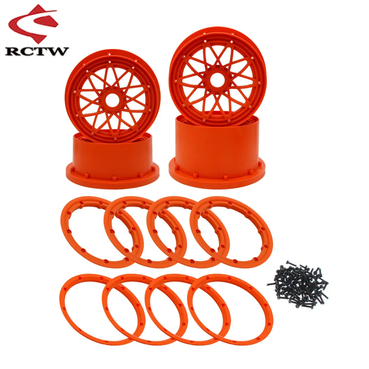 Zestaw przednich lub tylnych opon z siatką, piasty koła lub pierścienia Beadlock wewnątrz lub zewnętrznie do samochodów RC 1/5 HPI ROFUN BAHA KM ROVAN BAJA 5B SS