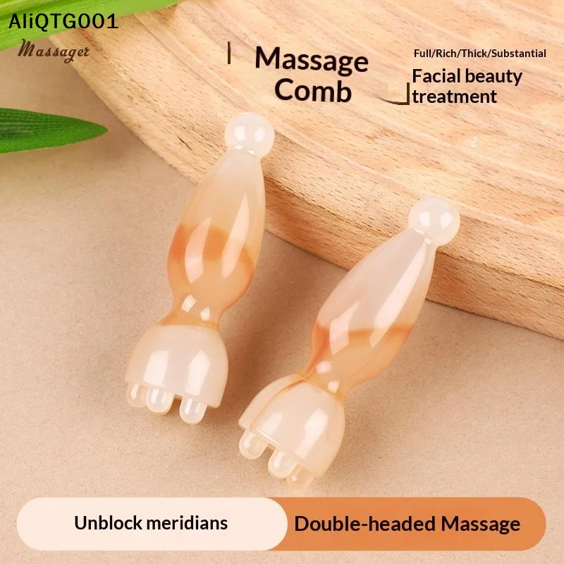 Smooth Face Massage Tool Resin Gua Sha Face Skin Care Massage Stick Lotus Seedpod Shape Massager Facial Physiotherapy Tool