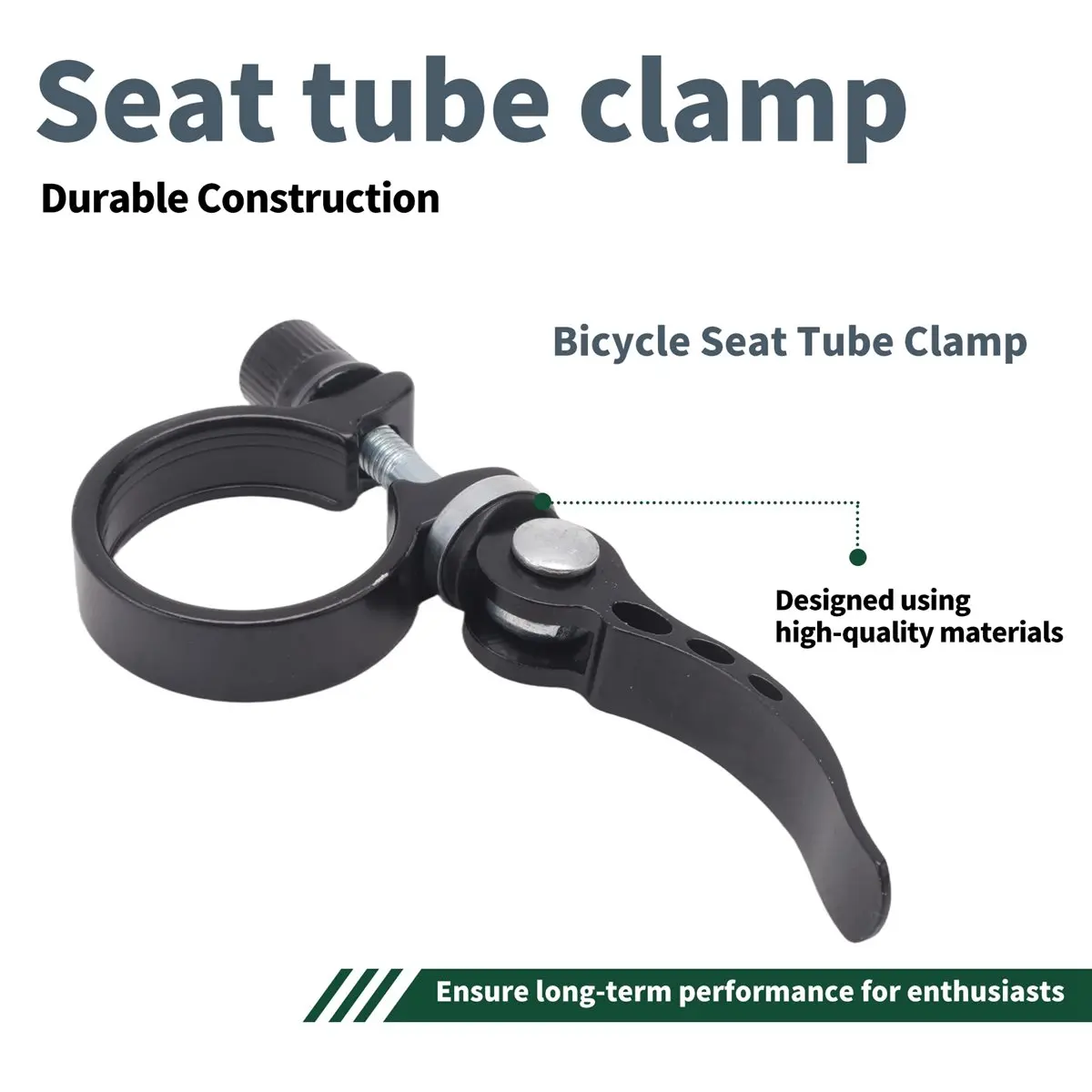 

(ABYM) Bicycle Seat Tube Clamp Mountain Bike Road Bike Seat Tube Clamp Bicycle Riding Accessories Seat Lock Tube Clamp 31.8mm