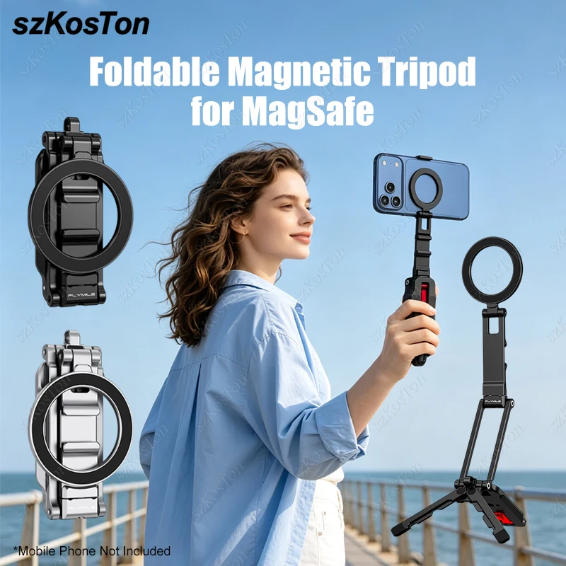 Magnetic Phone Holder for iPhone 18 Pro Max 17 16 15 360° Rotating Foldable Cell Phone Desktop Holder with Magsafe