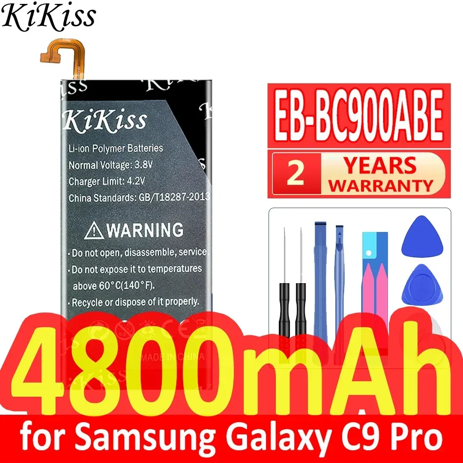 

Аккумулятор KiKiss 4800 мАч EB-BC900ABE для Samsung Galaxy C9Pro C9 Pro Duos SM-C9000 SM-C9008 SM-C900F SM-C900Y