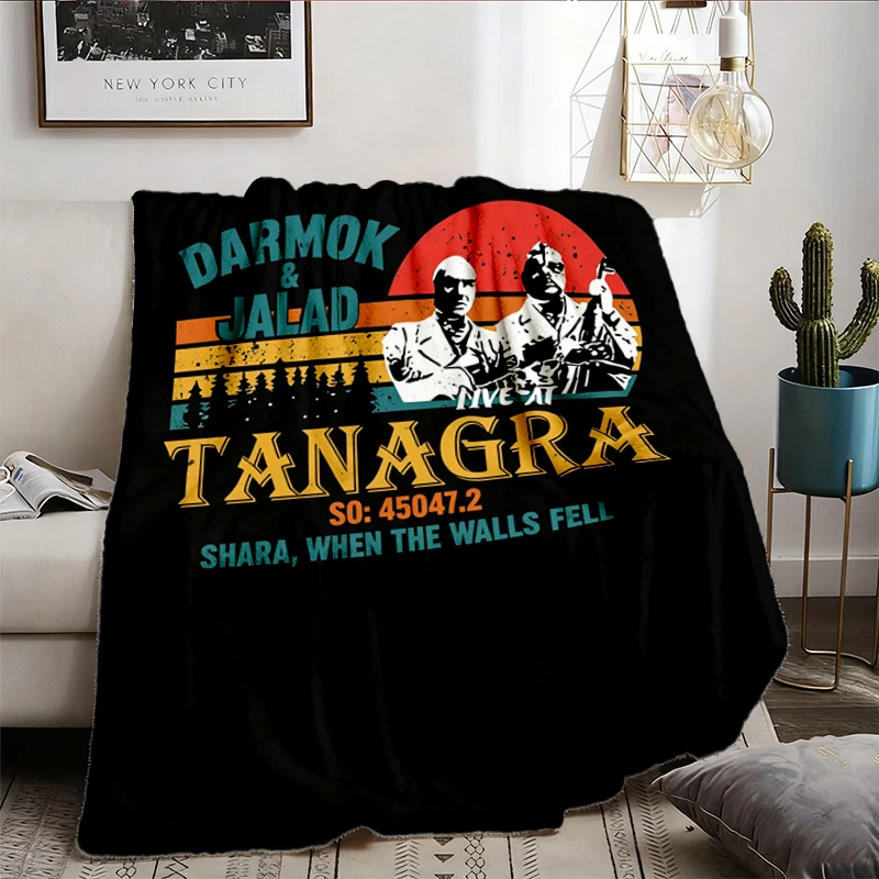 Darmok and Jalad Tanagra Flannel Blanket, Vintage Star Concert Flannel Throw