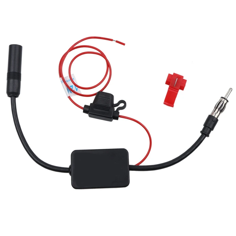 12V Car Radio Antenna FM Radio Signal Amplifier Booster Amp Car Antenna Aerials 80-108MHZ For Marine Boat Auto