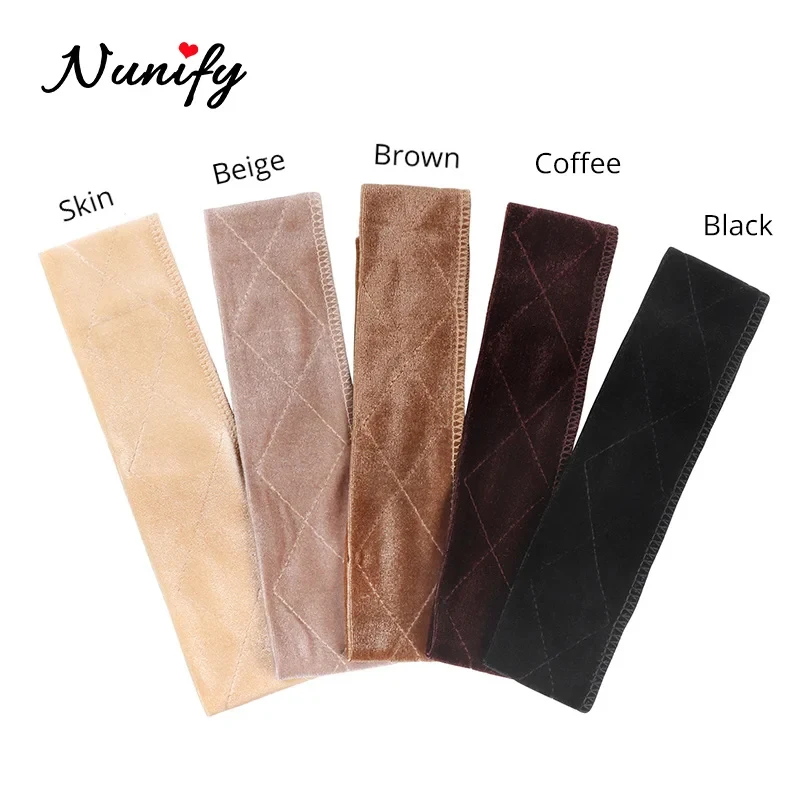 Nunify Non-slip Soft Velvet Women Wig Grips Headband Adjustable Wig holder Velvet Wig Accessories Grip Scarf Headband