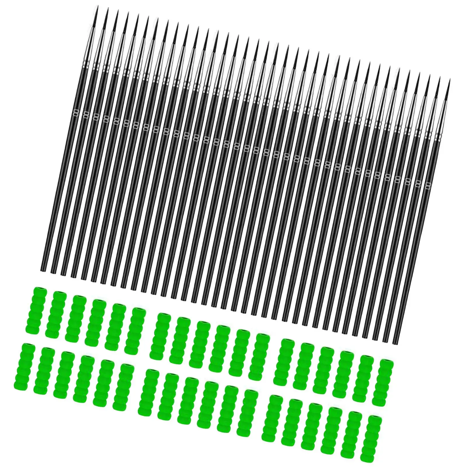 36x ディテールペイントブラシアート軽量プロフェッショナル小型ペイントブラシ、彫刻オイル、アクリル、水彩モデリング用