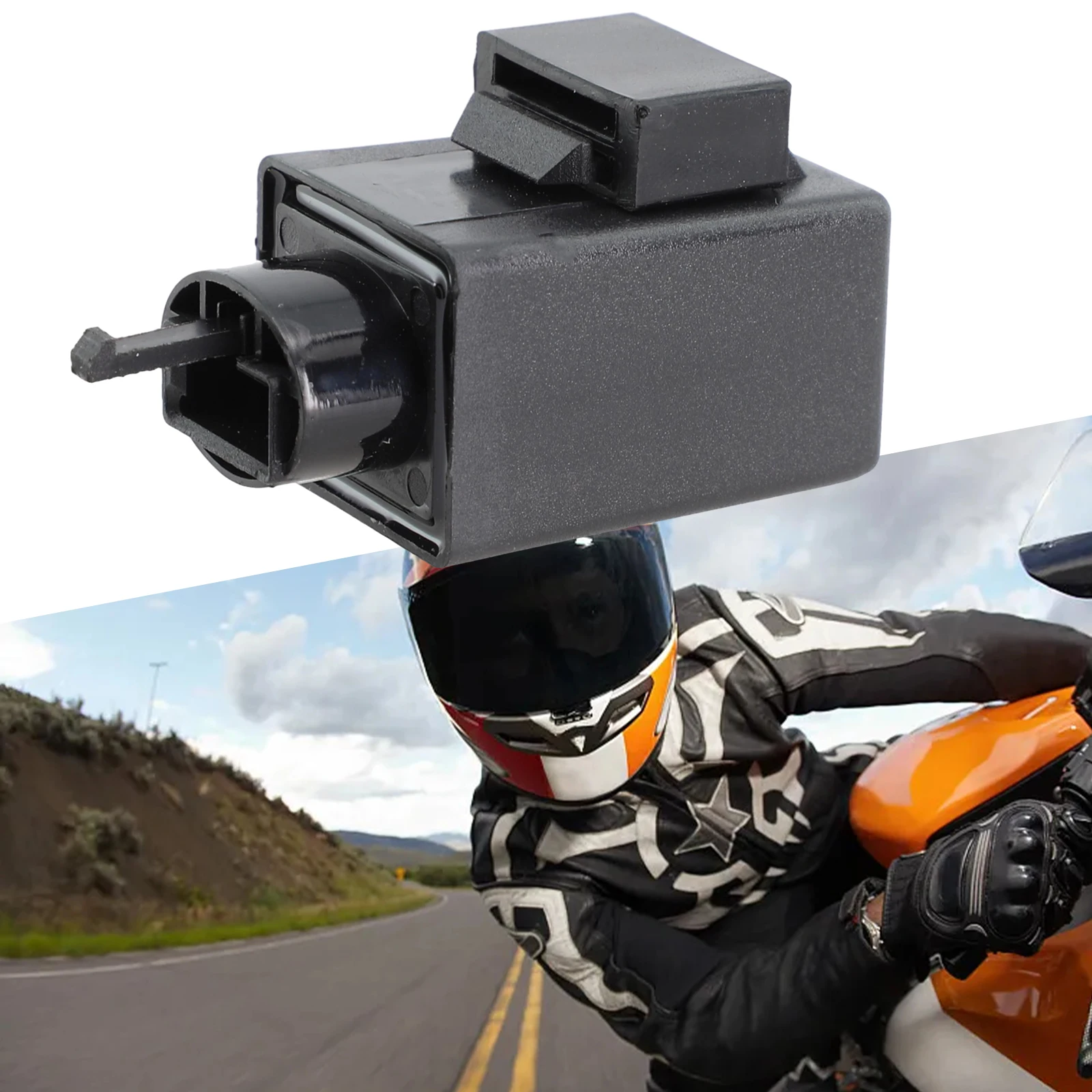 

2Pin Motorcycle LED Flasher Relay Electronic Blinker Turn Signal Light Flasher 12VDC Universal Black ABS Light Relay