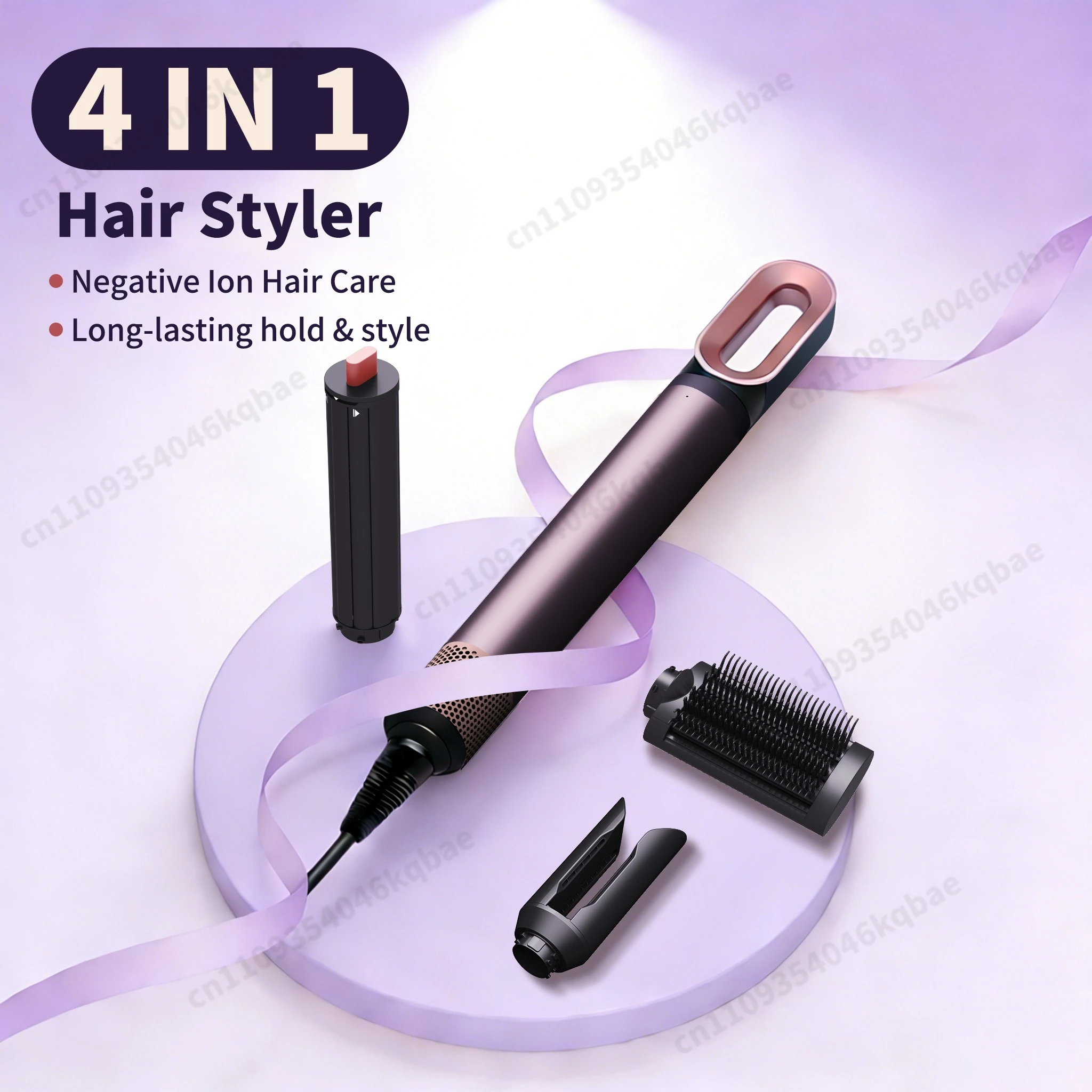6-in-1-Haarstyler, Negativ-Ionen-Luftstyler-Bürste für automatisches Locken, Haartrockner-Set im Salon-Stil, weniger Frizz, weniger Hitzeschäden
