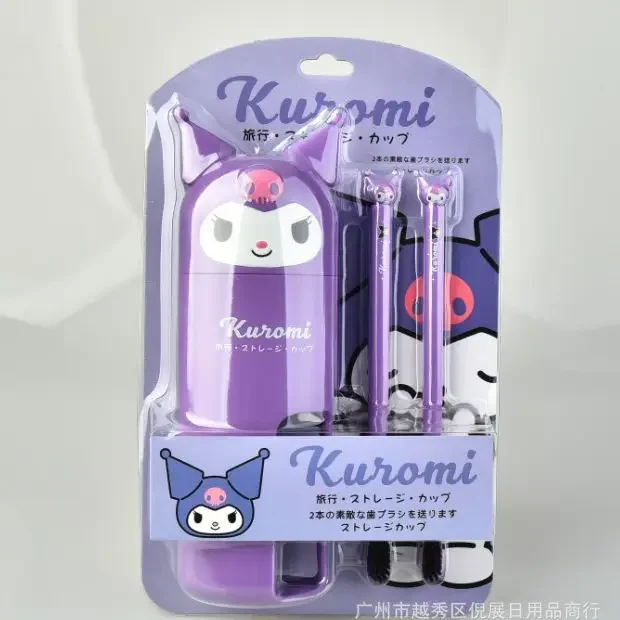 

Kawaii Sanrio портативная зубная щетка Cinnamoroll аниме дорожный набор туалетных принадлежностей дорожная зубная щетка чашка подарок девочке подарок на день рождения