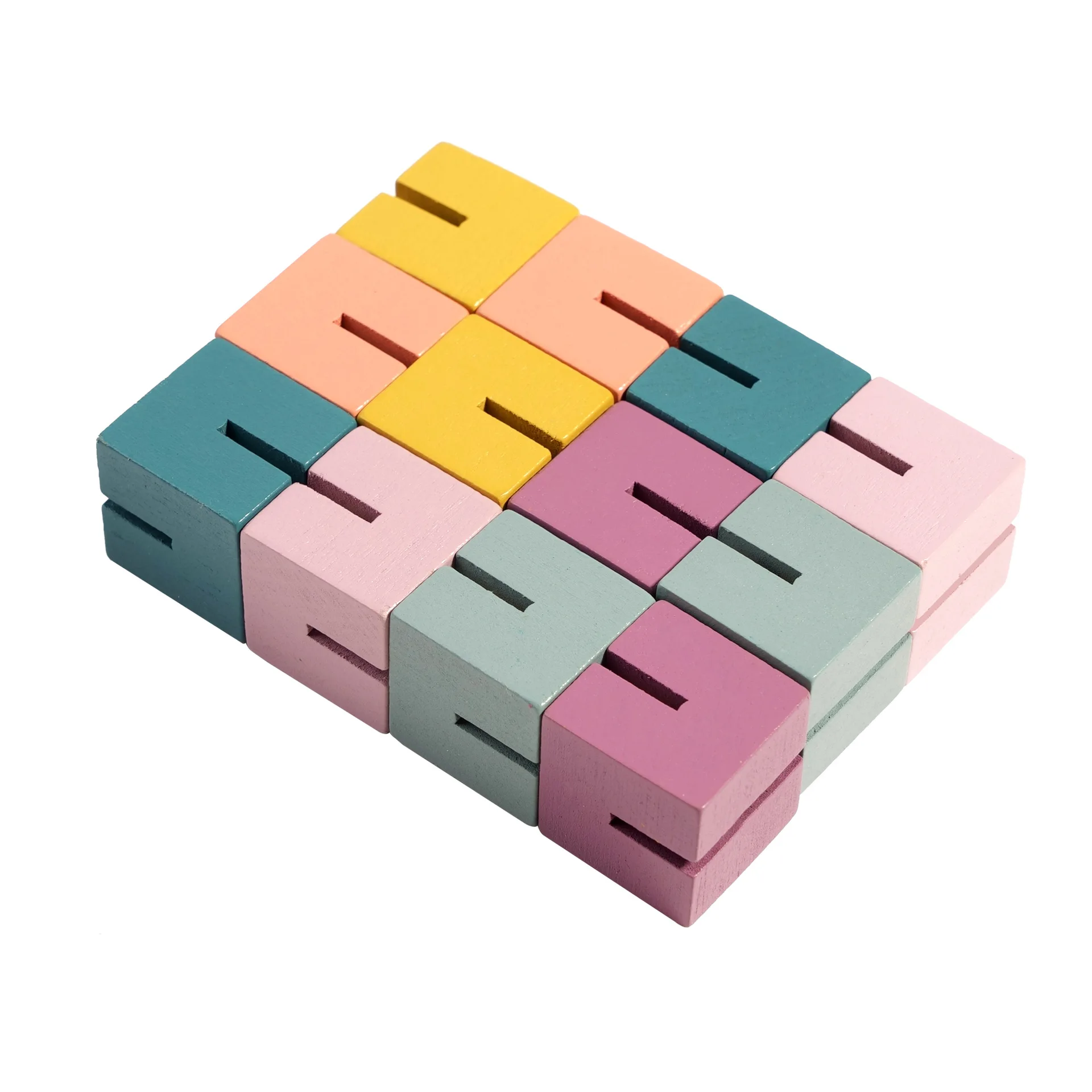 Juguetes de bloques de construcción de madera estéreo 3D, rompecabezas, cubo educativo para niños, juguetes de cuerda, bloques de construcción variables, cubo para niños, regalos