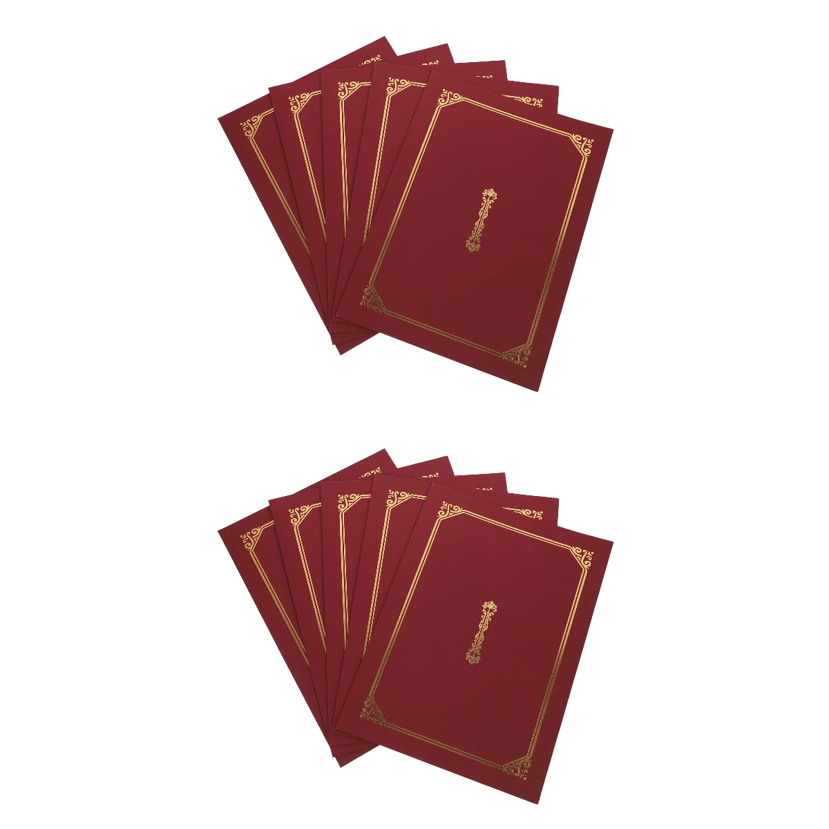 

2 PCS Honor Certificate Cover Diploma Paper Covers Shells Award Envelope Black Frame Document Holder A4