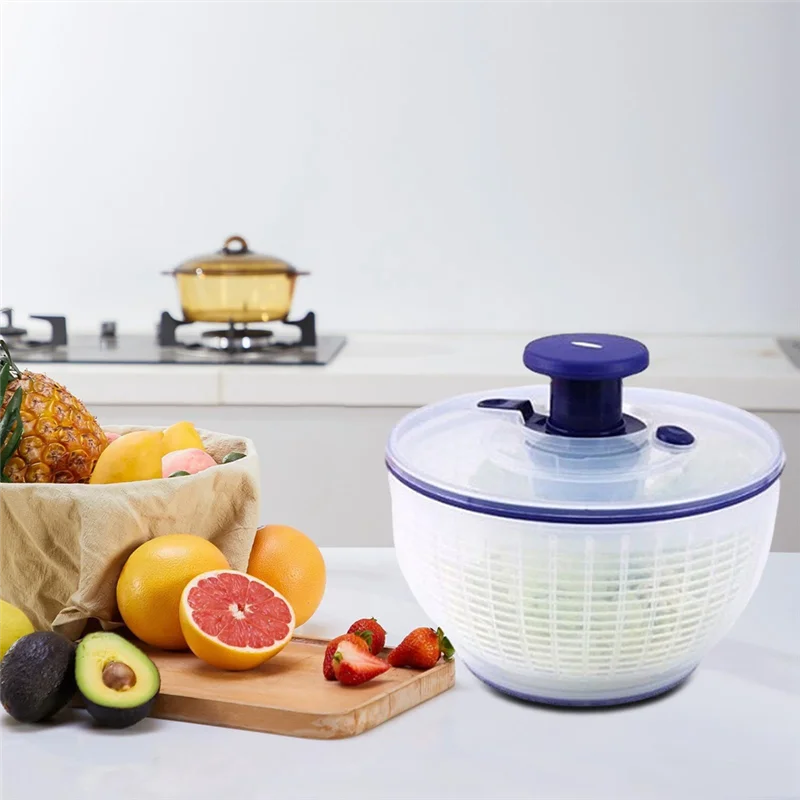 HRBAJ-Press-Type Vegetable Washing Machine Home Press-Type Vegetable Dehydrator Salad Herb Dehydrator