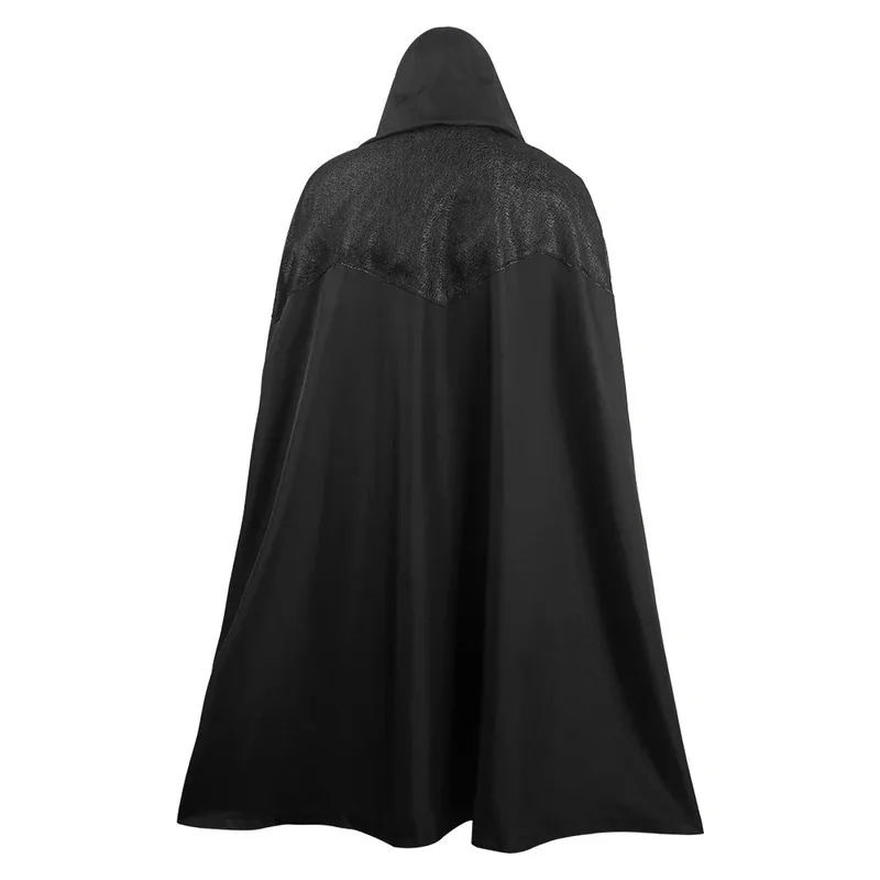 Geralt Black Cape Fantasy Cloak TV Wizard 3 Costume Disguise Adult Men Cosplay Roleplay Fantasia Outfits Male Halloween eo]5