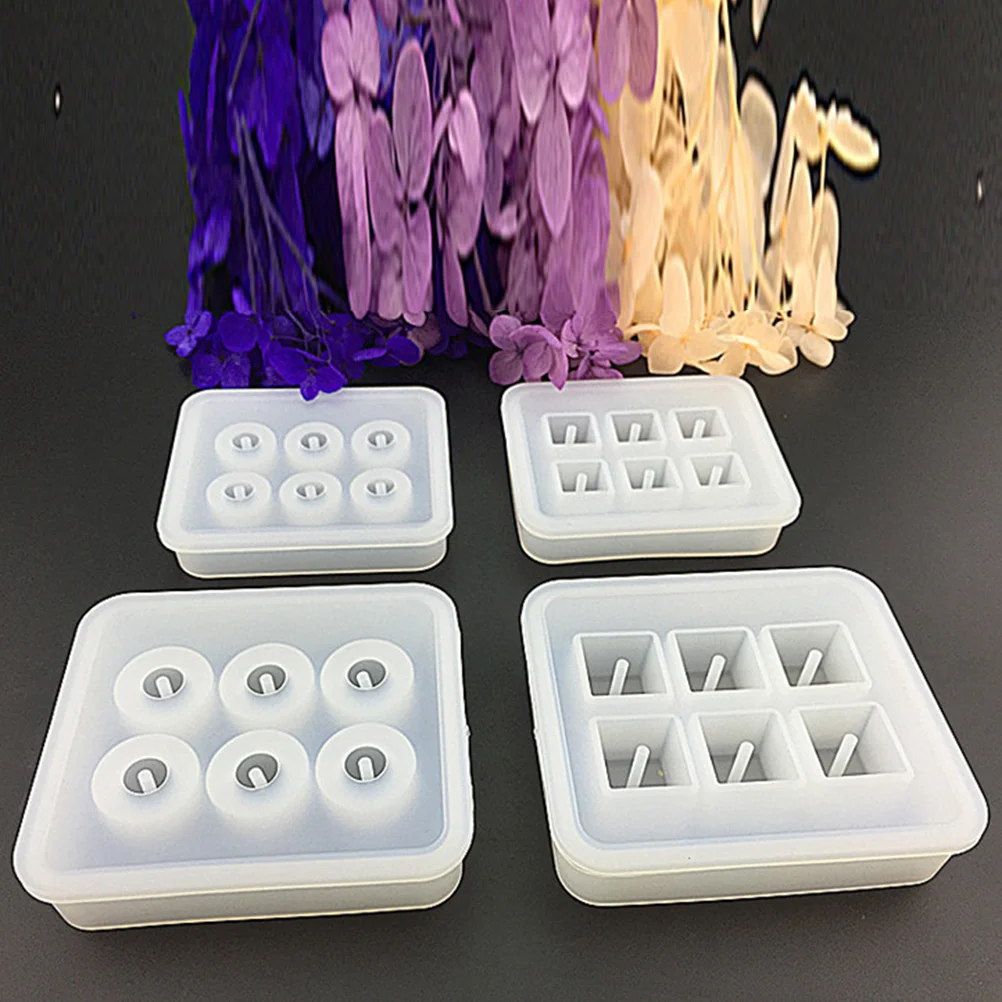 

4Pcs DIY Silicone Bead Molds Transparent Flexible Tear Resistant Jewelry Making Tools for Pendant Beads Casting Crystal Resin